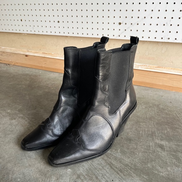 & Other Stories - Black Leather Boots - 8 - Picture 1 of 5